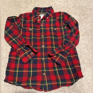 Pre-owned Duluth Trading Co. Kid's Free Swinging 4T Flannel long sleeve shirt!